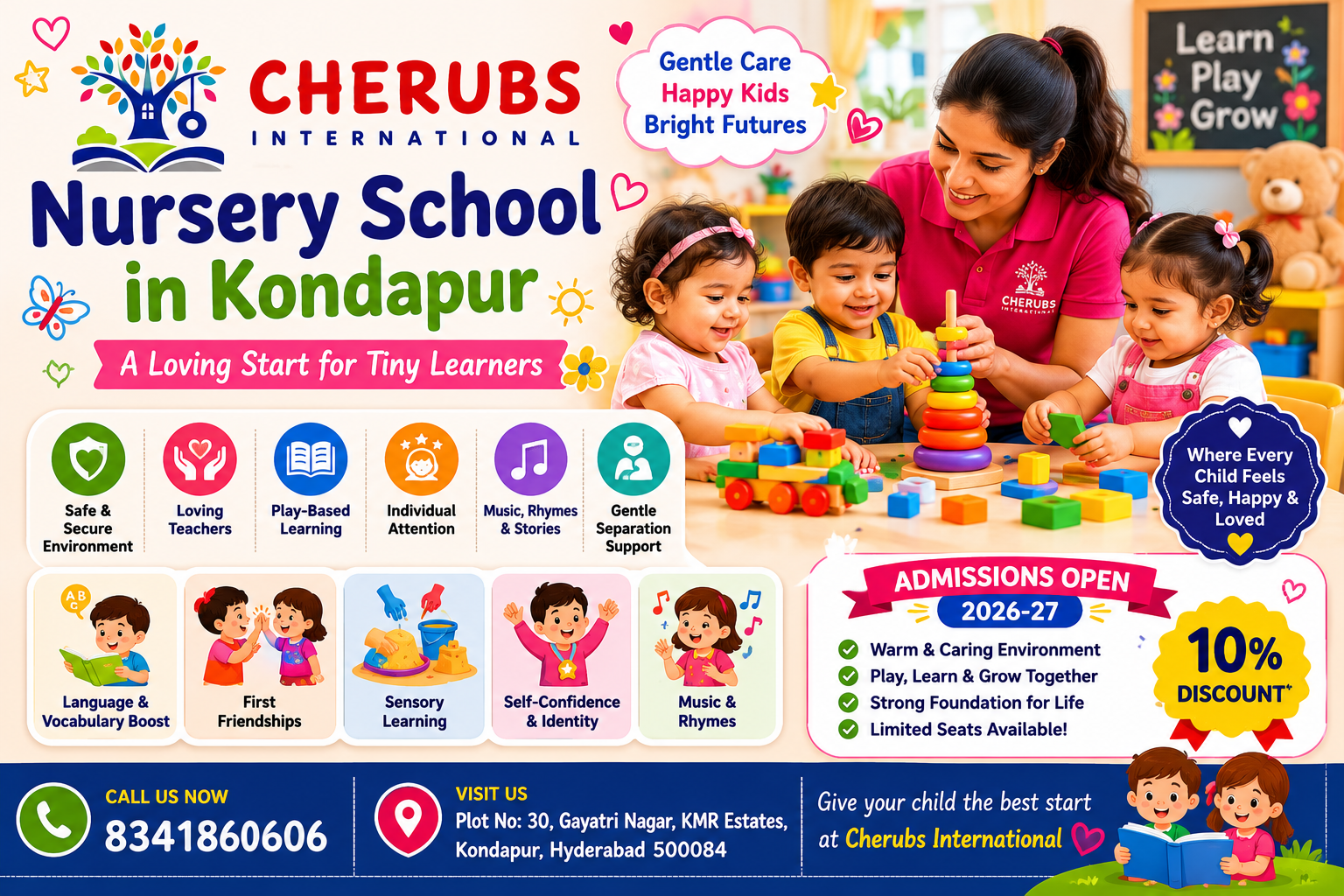 Best Nursery School in Kondapur | Cherubs International Preschool & Daycare